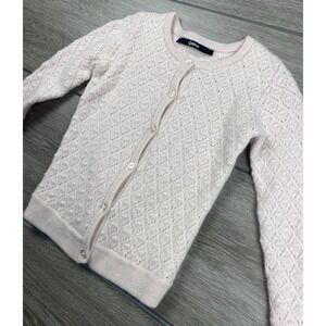 Quince Girls 100% Cashmere Button Front Cardigan Sweater Light Pink Size 5T
